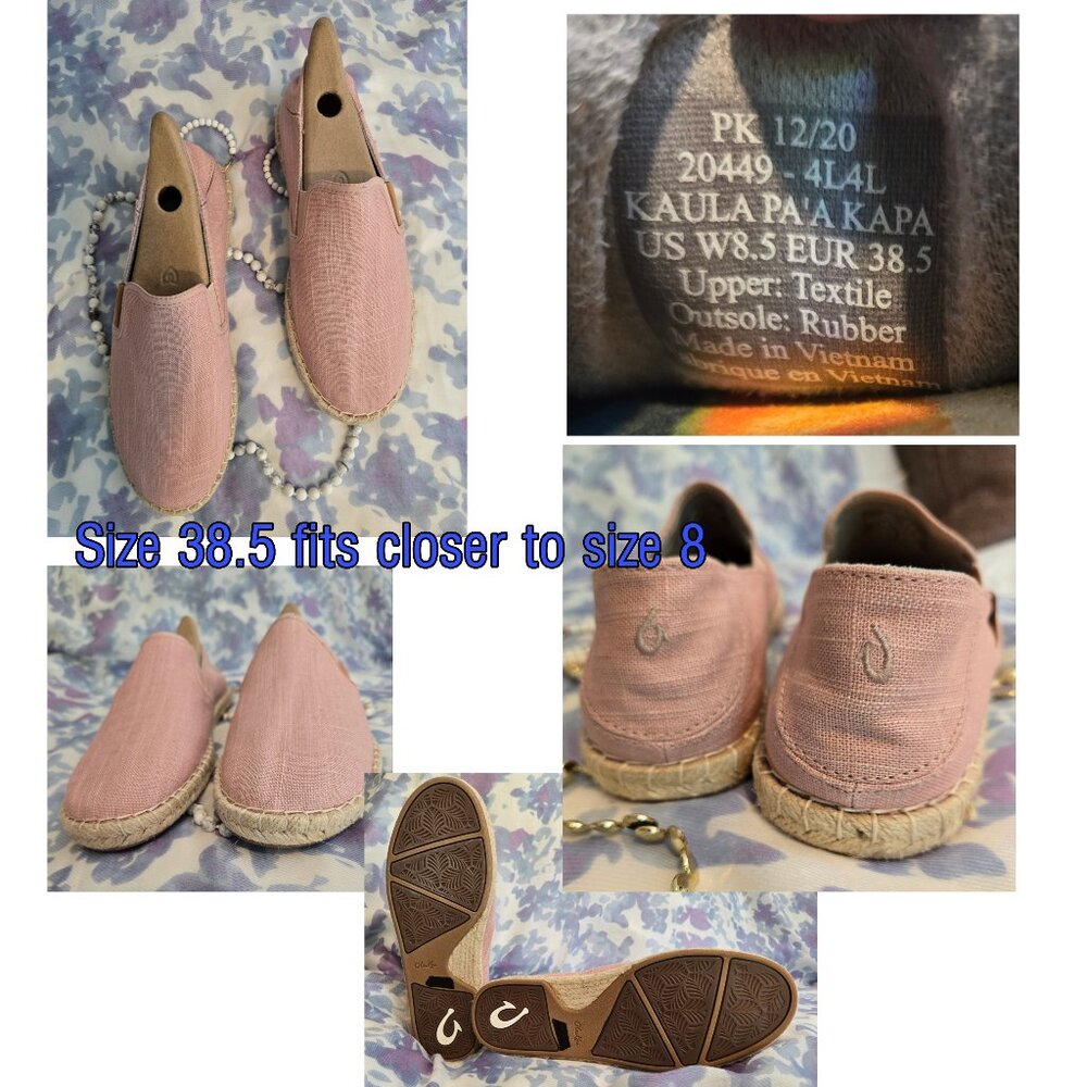 OluKai Kaula Pa'a Kapa Women's Espadrilles Slip On Size 8.5 US  38.5 EUR